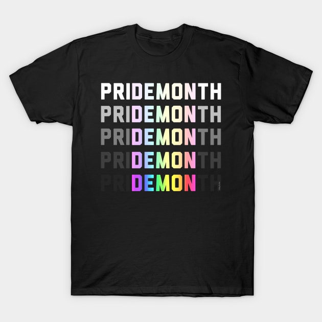 PriDEMONth Rainbow T-Shirt by Art by Veya